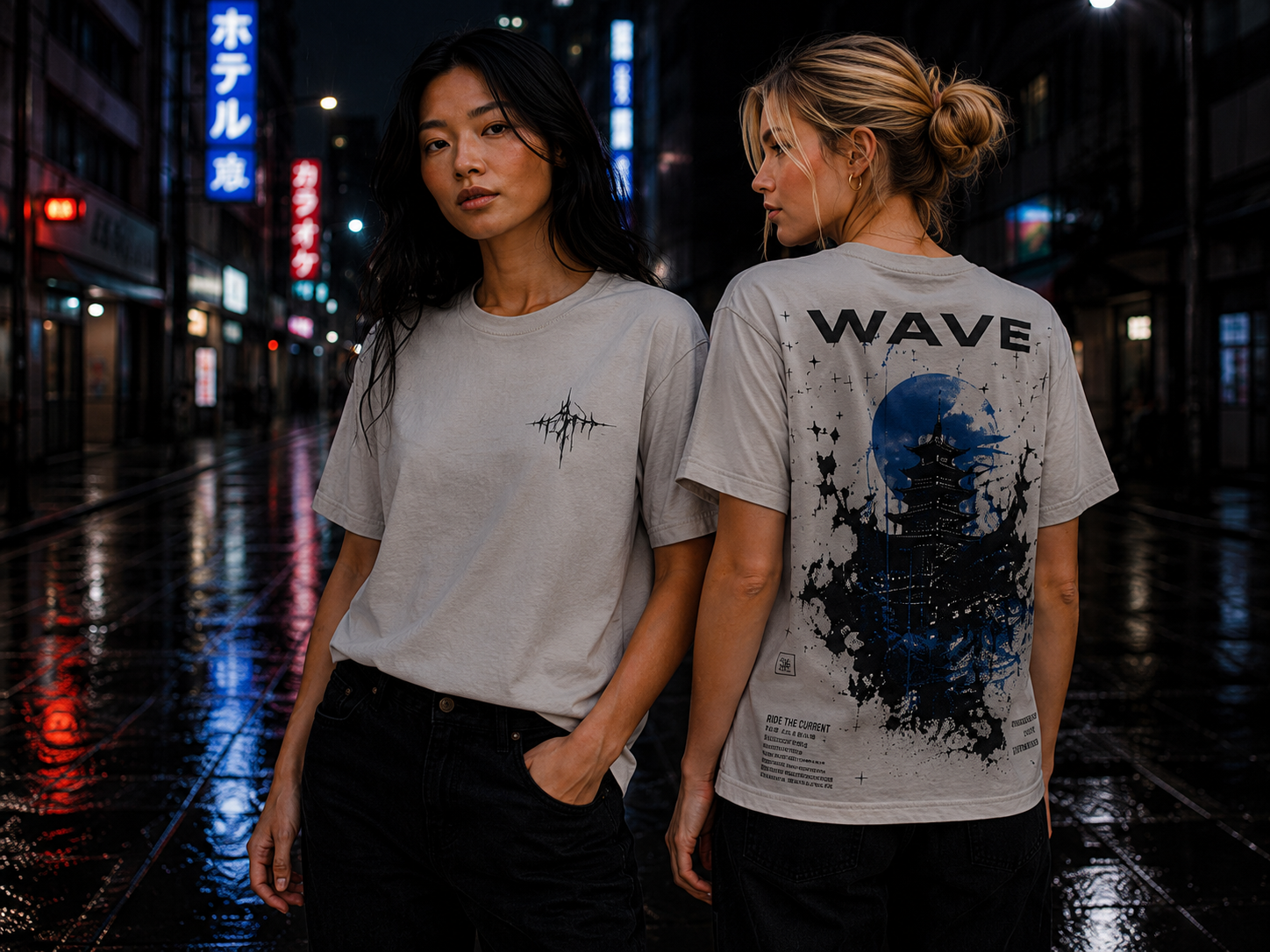 wave Cyber Sigilism pagoda tshirt