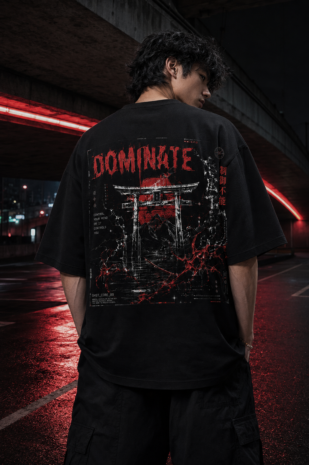 Wave Cyber Sigilism torii tshirt