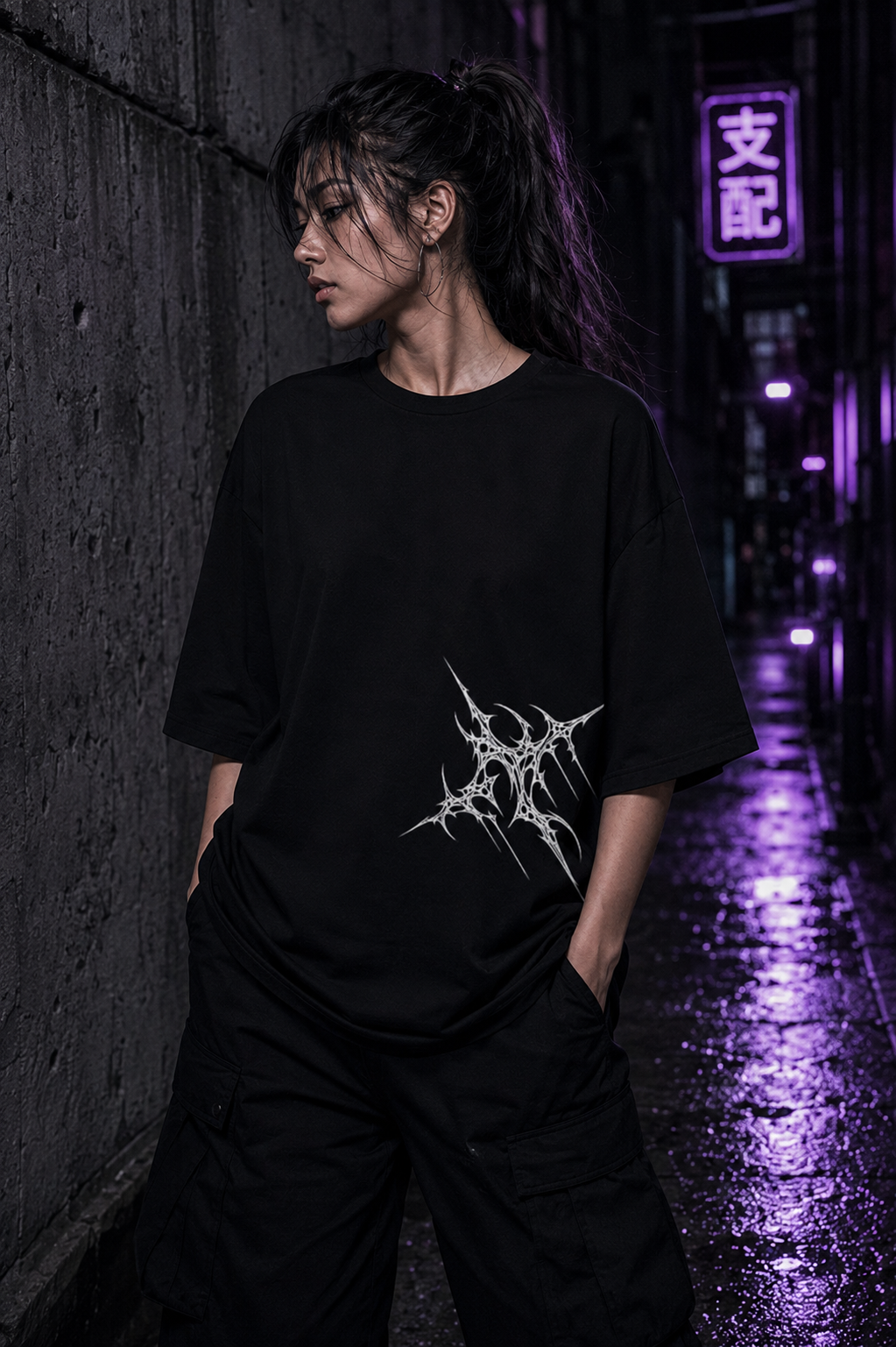 Wave Cyber Sigilism crow tshirt