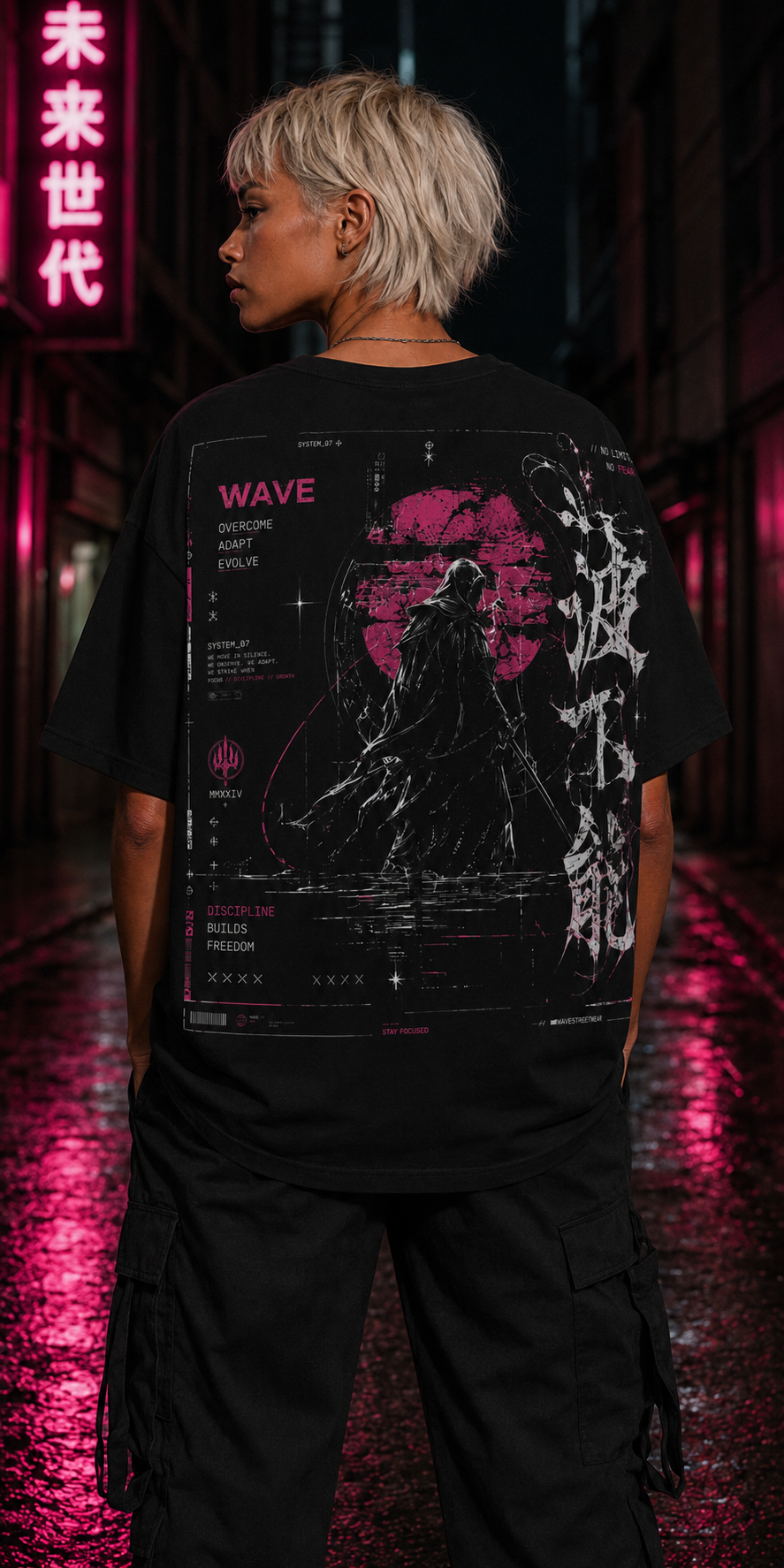 Wave Cyber Sigilism shadow tshirt