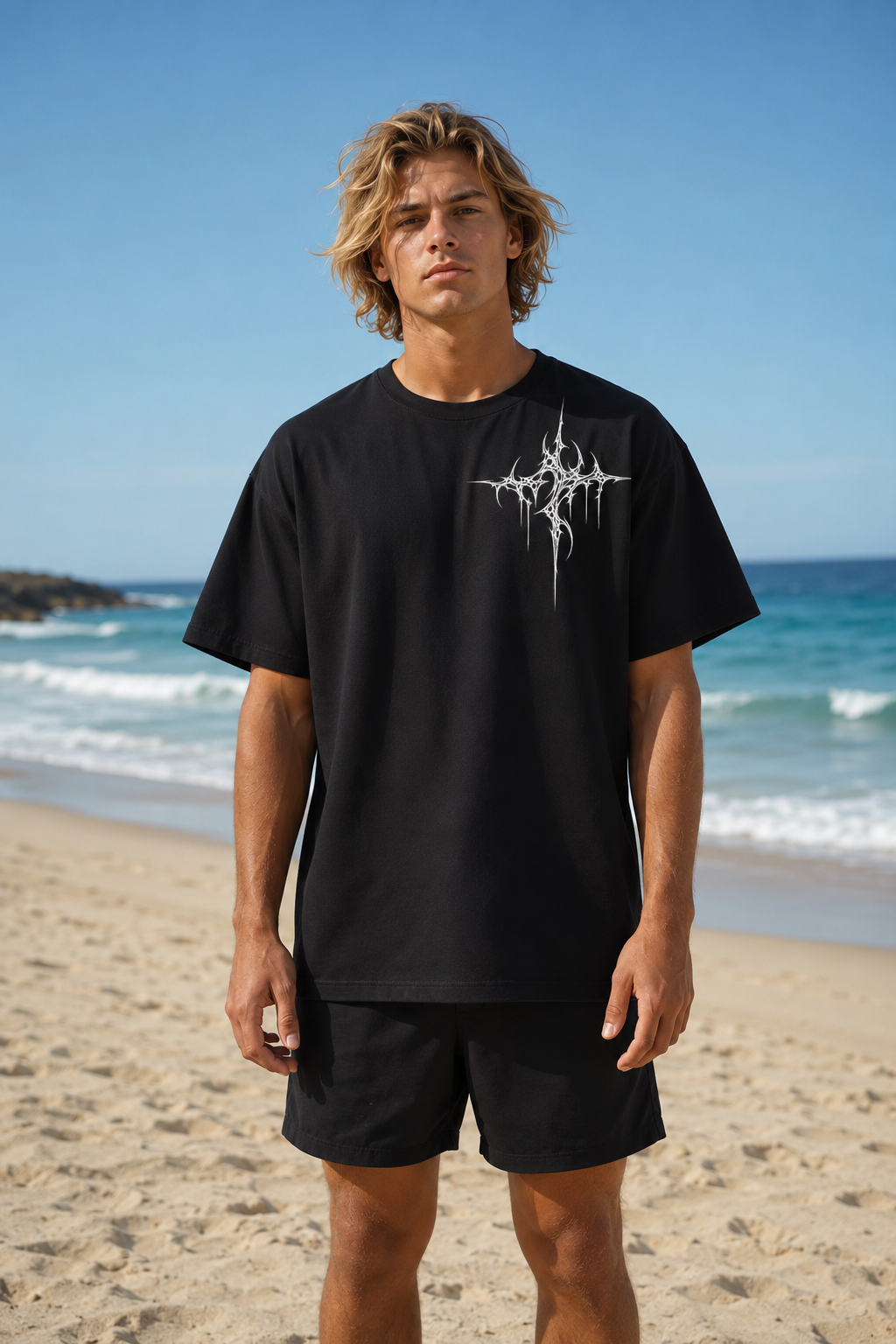 Wave Cyber Sigilism samurai tshirt