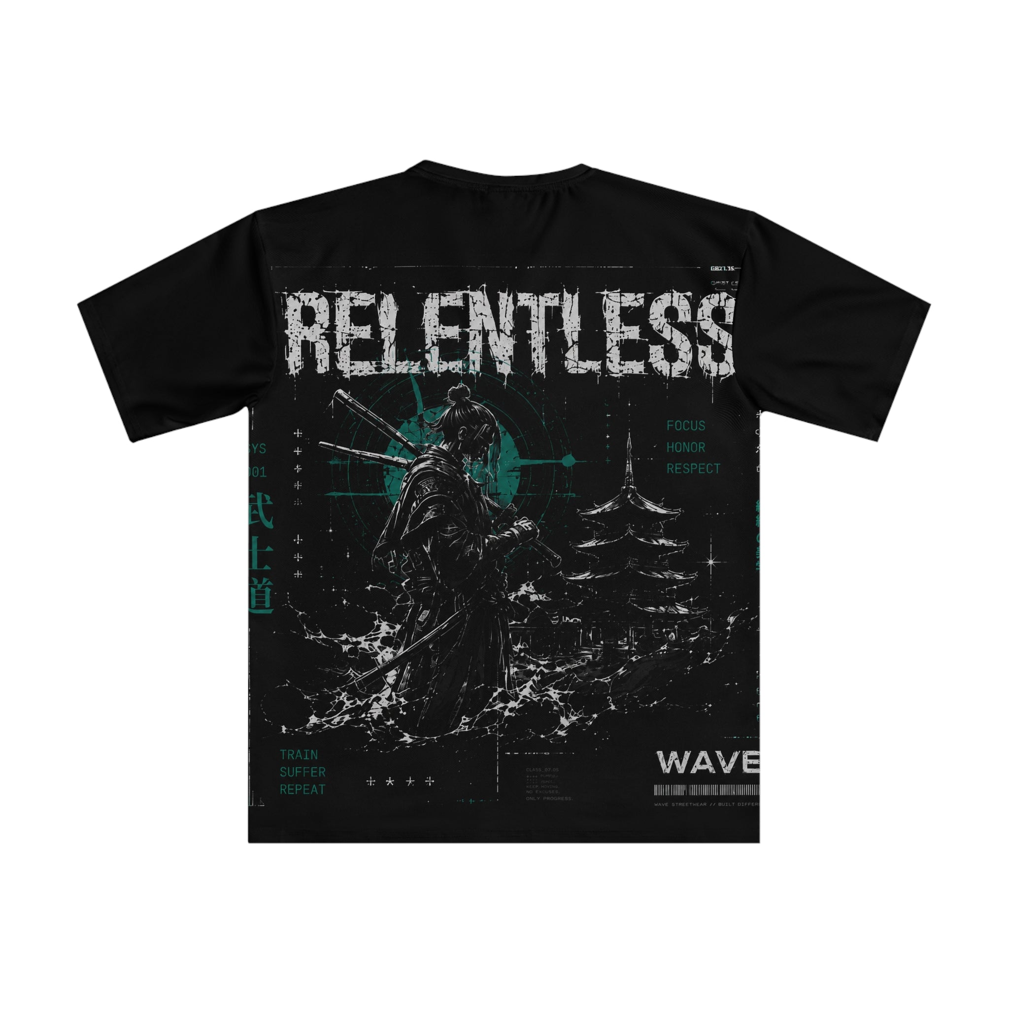 Wave Cyber Sigilism samurai tshirt