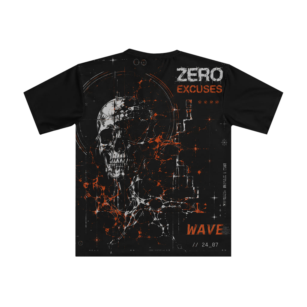 Wave Cyber Sigilism skull tshirt