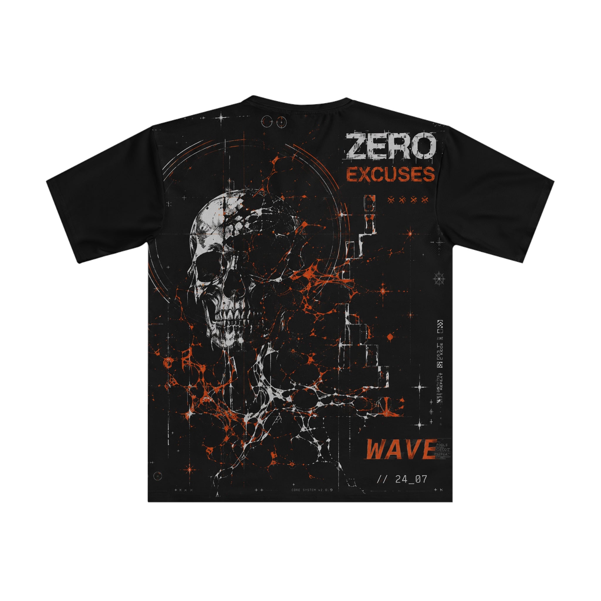 Wave Cyber Sigilism skull tshirt