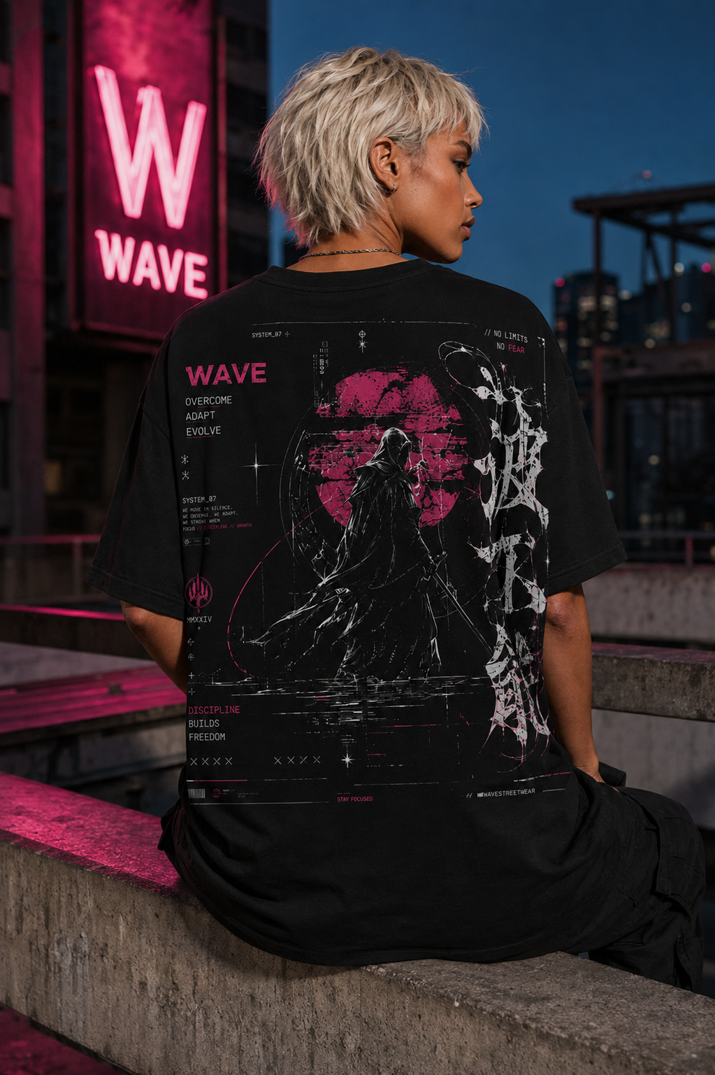 Wave Cyber Sigilism shadow tshirt
